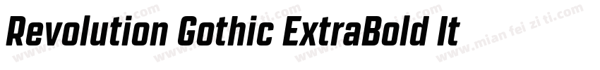 Revolution Gothic ExtraBold It Regu字体转换